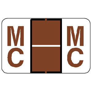 Alphabetic Color Code Label 15/16" Jeter/Tab 5100 JRAM