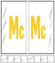 Alphabetic Color Code Label 1-1/2" Pack ColRTab 12100/82100