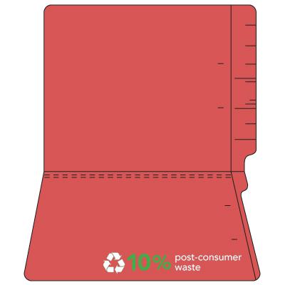 11pt Colored End Tab File Folders-No Fasteners