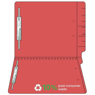 File Folders 11pt Legal Size End Tab Colored 2 Fastener
