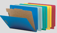 Classification Folders-End Tab-Colored Pressboard-2 DIV