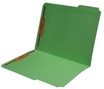 Top Tab File Folder 1/3 Cut Assorted 2 Ply Colored 2 Fasteners 1&3