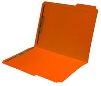 Top Tab File Folder 1/3 Cut Assorted 2 Ply Colored 2 Fasteners 1&3