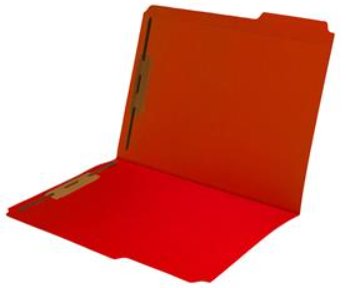 Top Tab File Folder 1/3 Cut Assorted 2 Ply Colored 2 Fasteners 1&3