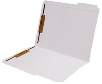 Top Tab File Folder 1/3 Cut Assorted 2 Ply Colored 2 Fasteners 1&3