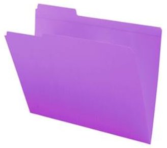 Top Tab File Folder 1/3 Cut Assorted 2 Ply Colored