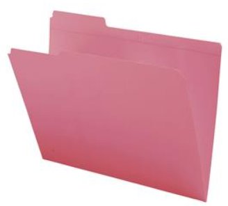 Top Tab File Folder 1/3 Cut Assorted 2 Ply Colored