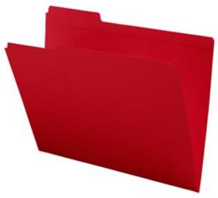Top Tab File Folder 1/3 Cut Assorted 2 Ply Colored