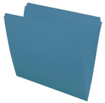 Top Tab File Folder Straight Cut Assorted 2 Ply Colored