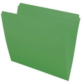 Top Tab File Folder Straight Cut Assorted 2 Ply Colored