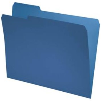 Top Tab File Folder 1/3 Cut Assorted Single Ply Colored