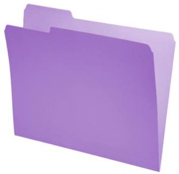 Top Tab File Folder 1/3 Cut Assorted Single Ply Colored