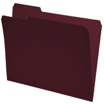 Top Tab File Folder 1/3 Cut Assorted Single Ply Colored