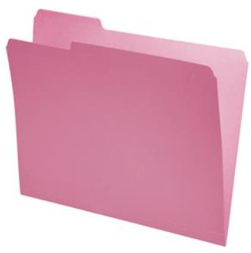 Top Tab File Folder 1/3 Cut Assorted Single Ply Colored