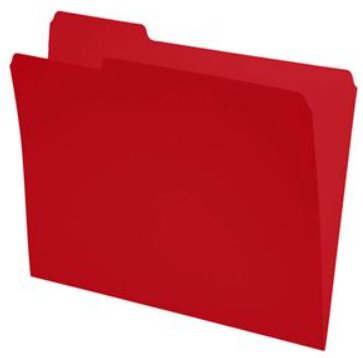 Top Tab File Folder 1/3 Cut Assorted Single Ply Colored