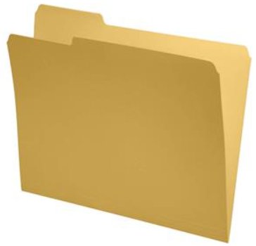 Top Tab File Folder 1/3 Cut Assorted Single Ply Colored