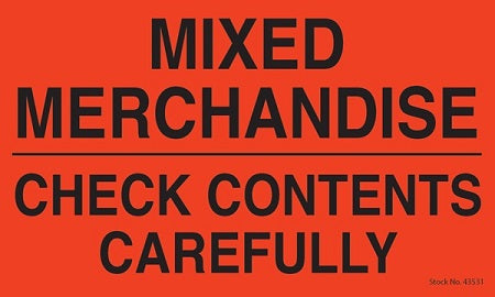 Mixed Merchandise Label 43531