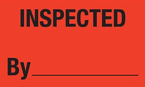 Inspected By Label 43543