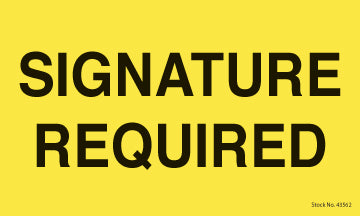 Signature Required Label 43562