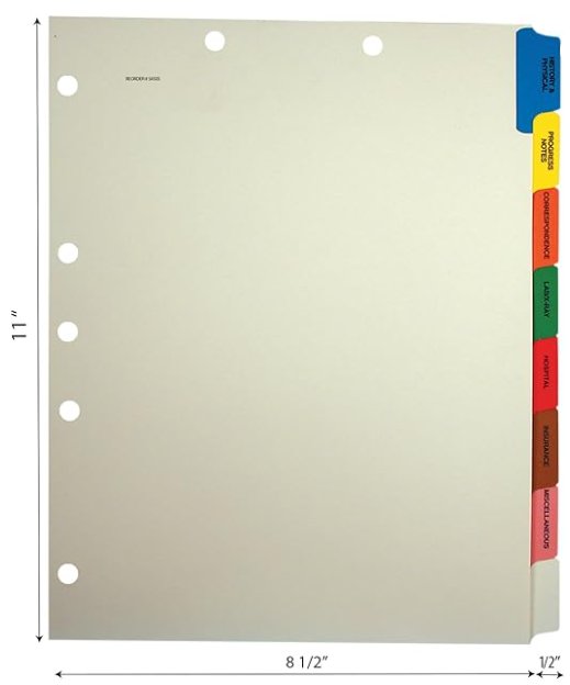 Patient Chart Index Divider Sets – ISSI Filing