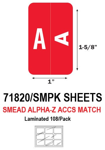 Alphabetic Labels Smead ACC 71820