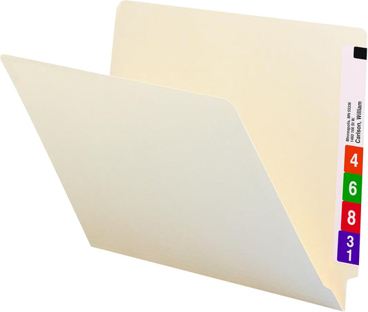 File Folder 14pt Letter Manila 2ply End Tab No Fasteners