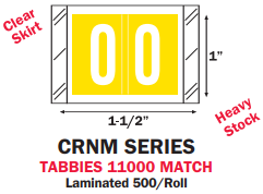 Numeric Labels-CRNM Tabbies 11000