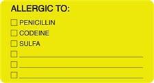 Allergy Label MAP1550