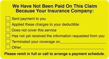 Insurance Patient Responsibility Label MAP1560