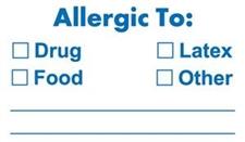 Allergy Label MAP3370