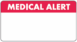 Medical Alert Label MAP3420