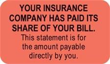 Insurance Patient Responsibility Label MAP3690