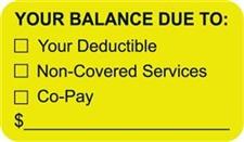 Insurance Patient Responsibility Label MAP3720