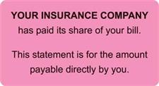 Insurance Patient Responsibility Label MAP4200