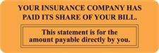 Insurance Patient Responsibility Label MAP4470