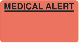 Medical Alert Label MAP5180