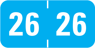 Year Label Tab Products PFYV 3/4" Color Code End Tab