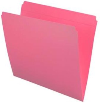 Top Tab File Folder Straight Cut Assorted 2 Ply Colored