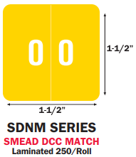 Numeric Labels-Smead SDNM