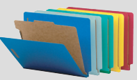 Classification Folders-End Tab-Colored Pressboard-1 DIV