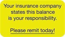 Insurance Patient Responsibility Label MAP2080