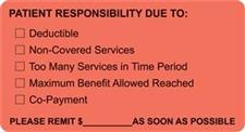 Insurance Patient Responsibility Label MAP4180